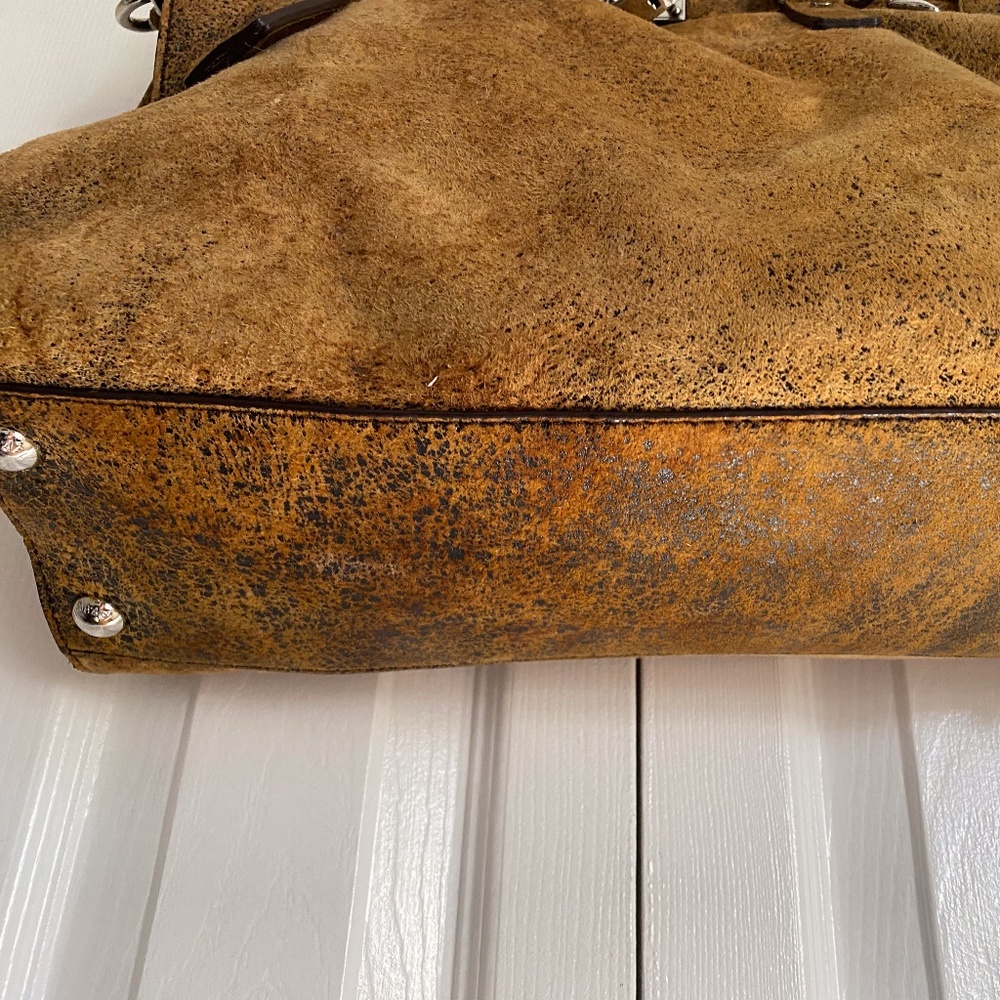 Michael Kors Distressed Leather Hamilton Bag